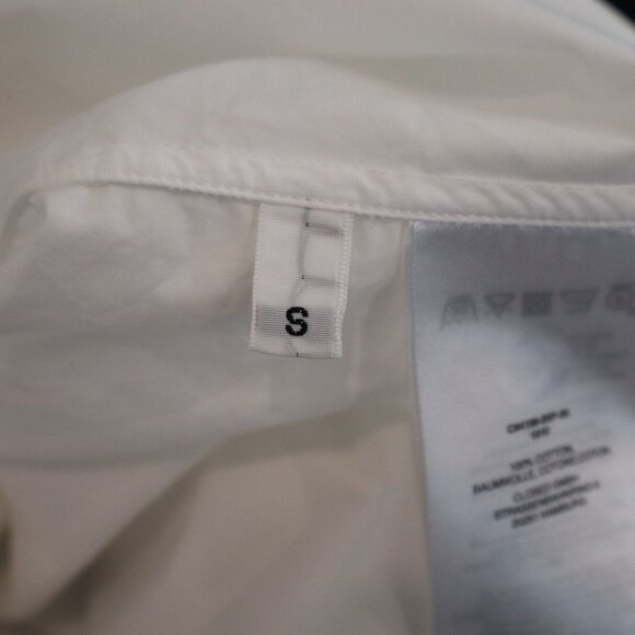 Closed Women's Crisp White Button Up Shirt Boxy Cropped Oversized Size Small - Picture 6 of 10